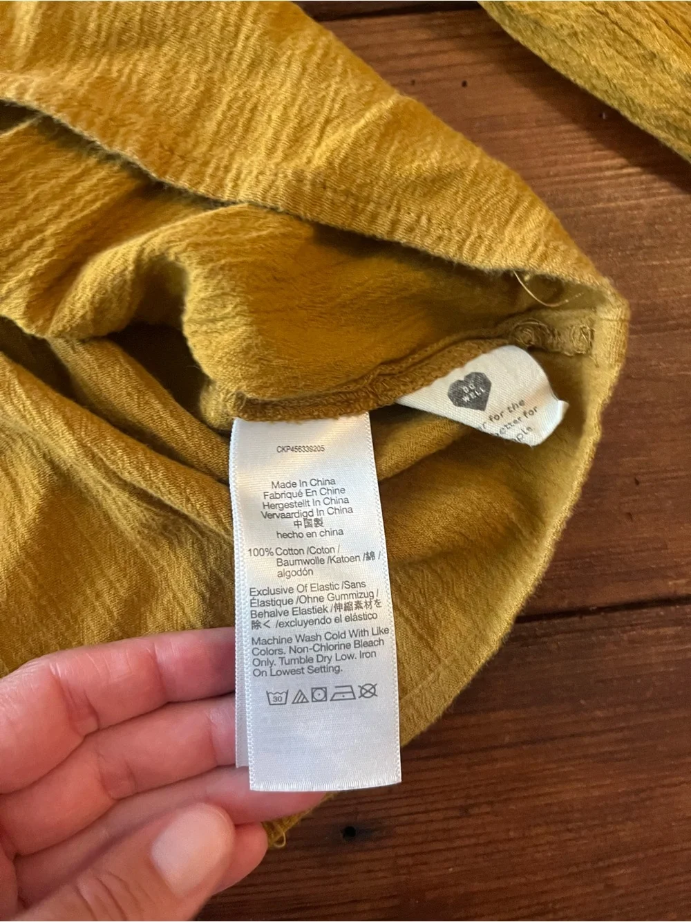 Madewell Mustard Yellow Smocked Off-Shoulder Peplum Top